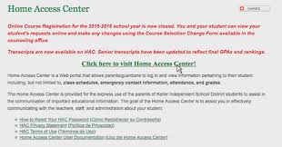 How To Use Home Access Center Timber Creek Talon