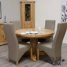 Extendable dining tables belong to the pinnacle of multifunctional home interiors. Deluxe Oak Round Extending Table House Of Oak