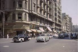 لقطة لاحد شوارع وسط البلد سنة 1964 م old egypt old photos egypt