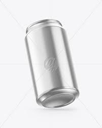 Glossy Metallic Drink Can Mockup In Can Mockups On Yellow Images Object Mockups