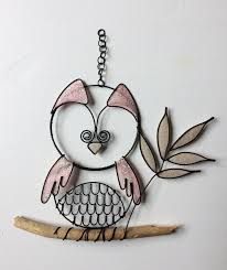 Owl Owl Recuit Wire Bird Wall Decoration Metal Bird With Fabric Wire Phrase Boho Wall Decoration Nature Decoration Nature Decor Metal Birds Wire Art