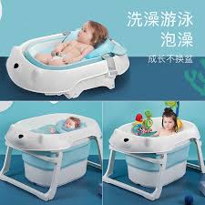 Great for bathing a newborn + toddler together; Baby Folding Bathtub Children Bathing Bucket Large Household Baby Bathtub Swimming Bathtub Bathing Bucket Child Buy At The Price Of 68 52 In Aliexpress Com Imall Com