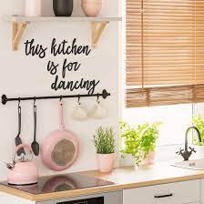 Painted wood often looks splotchy as a result. Mdf Holzdeko This Kitchen Is For Dancing 5 Teilig Wall Art De