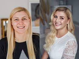 Before After Hair Makeup By Daniela Treffer Brautstyling Haarschmuck Braut Brautfrisur