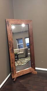 Get your vanity diy on! Custom Floor Mirror With Stand Diy Floor Mirror Floor Mirror Living Room Decor Items