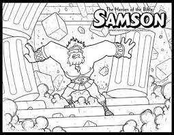 The Heroes Of The Bible Coloring Pages Samson Sunday School Coloring Pages Bible Coloring Pages Bible Coloring