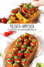 Polenta Happchen Fingerfood Antipasti Vegan Von Kleinstadthippie Fingerfood Fingerfood Rezepte Veganes Fingerfood