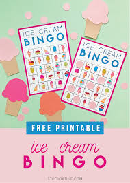 Ice Cream Bingo Free Printable Ice Cream Party Games Ice Cream Birthday Party Theme Ice Cream Games