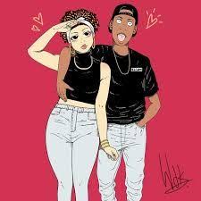 Resultado De Imagen Para Wizza King Black Love Art Black Couple Art Cute Couple Art