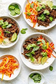 Slow Cooker Thai-Inspired Beef Bowls