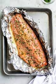Garlic Butter Baked Salmon In Foil Recipe Little Spice Jar Recipe Baked Salmon Baked Salmon Recipes Salmon In Foil Recipes