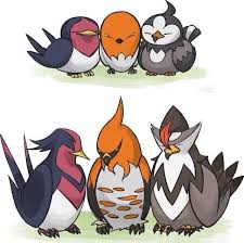 Pokemon go fletchling is a normal and flying type pokemon with a max cp of 800 , 95 attack, 80 defense and 128 stamina in pokemon go. Taillow Swellow Fletchling Talonflame Starly Staraptor Pokemon Bird Pokemon Cute Pokemon