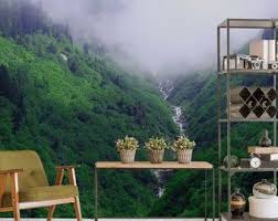  3d Waterfall Pool F586 Floor Wallpaper Murals Self Adhesive Etsy Pemandangan Pemandangan Anime