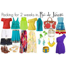 Packing For 2 Weeks In Rio De Janeiro By Fashion By K On Polyvore Holiday Capsule Wardrobe Colorful Wardrobe Clothes Design