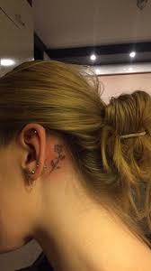 We explain everything you need to know about when getting a tattoo behind your ear, you're dealing with an area where the skin is very thin. Rose Tattoo Behind Ear Rose Tattoo Behind Ear Behind Ear Tattoos Tattoos