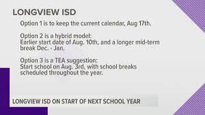 Moderators and signified with red star flair exceptional users are signified with yellow star flair. Longview Isd Seeking Feedback From Parents And Staff On Start Of Next School Year Cbs19 Tv