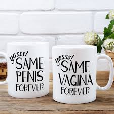 The most thoughtful anniversary gifts for him prove that you know him better than anyone else. Same Penis And Vagina Forever Mug Set Funny Engagement Gifts For Couple Adult Humor Gag Gift For Him And Her The Improper Mug