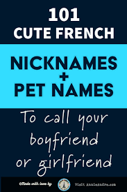 Cute nicknames and pet names to call your english boyfriend or girlfriend. 101 Cute Romantic French Nicknames French Terms Of Endearment Names To Save Your Boyfriend