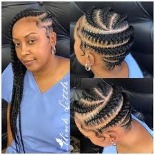 Because you are actually feeding in your head with more hair because the hair length you already have more ideas for feed in braids in cornrow styles. Braided Hairstyles Half Up Braided Hairstyles For Black 12 Year Olds Braided Hairstyles Gam Feed In Braids Hairstyles Hair Styles Lemonade Braids Hairstyles