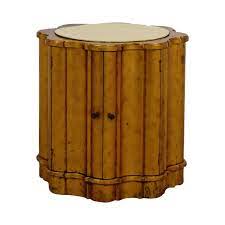 Modern side table round movable end tables for nightstand home bedroom. 66 Off Vintage Round Side Table Storage
