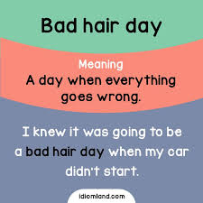 Do You Have A Bad Hair Day Today Idioms English Learnenglish Englishidioms English Idioms English Vocabulary Words English Phrases