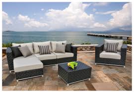 Soho 6 Piece Deep Seating Set Protective Cover Luxury Outdoor Furniture Patio Seating Sets Patio Seating