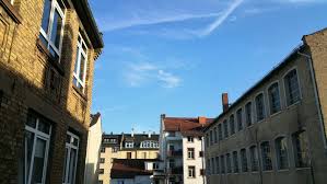 Offenbach Am Main Sonnenschein Hinterhof Leder Fabrik Handelsstrasse Messestadt Offenbach Am Main Strasse Hinterhof