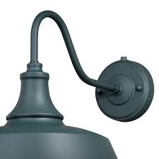 Shop Dorado 1 Light Dusk To Dawn Green White Farmhouse Barn Dome Outdoor Wall Lantern 12 In W X 11 5 In H X 18 In D Overstock 28377736