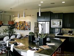 modern black kitchen, modern kitchen