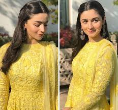 Alia Bhatt In Yellow Dress Indian Designer Outfits Designer Dresses Indian Indian Dresses Alia bhatt is one of the talented newcomers of the hindi film industry.