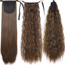 11 31 29 Off Pageup طويلة الأفرو مجعد الرباط ذيل حصان الاصطناعية هيربيسي ذيل حصان شعر Curly Drawstring Ponytail Wigs Hair Extensions Drawstring Ponytail