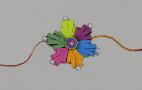 Just stick on and you're done; How To Make Rakhi At Home Giftalove