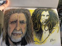 Practicing with colored pencils and alcohol ink pens