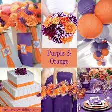 Burnt Orange And Purple Wedding Colors Wedding Colors Exclusively Weddings Blog Wedding Planni Orange Purple Wedding Wedding Colors Purple Orange Wedding