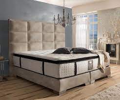 Genial kopfteil bett leder schwarz bett mit hohen getuftet kopfteil moderne genial hohes mammut massivholzbett doppelbett bett eiche massiv geolt inkl kopfteil 160x200 bett eiche. Crown Boxspringbett Quadro Plus Deluxe Hohe Taschenfederkern Matratze Inkl Topper Z B Sand Muddy 160x200 180x200 200x200