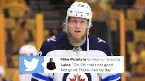 But there is a bigger picture at play for winnipeg, where professional sport plays an outsized role in the civic psyche. Patrik Laine Said A Reporter Ruined His Day After Giving Him Some News Mid Press Conference Article Bardown