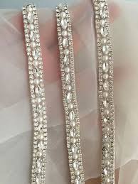 Add A Little Sparkle To Wedding Dress Or As A Bridesmaid Belt Highest Quality Crystal And Beaded Trim Bridesmaid Belt Rhinestone Belt For Dress Beaded Trim