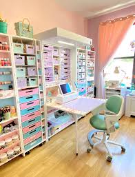 Elfa utility boards are the perfect wall storage solution for offices, craft rooms, kitchens, mud rooms, entryways, garages, and more! Beautiful Pastel Craft Storage Craft Room Organization Craft Room Craft Room Office
