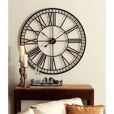 Black And Gold Wall Clock Melrose International Oversized Black And Gold Metal Wall Clock 66005 Bellacor In 2020 Oversized Wall Clock Large Wall Clock Decor Large Metal Clocks
