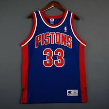 Details About 100 Authentic Grant Hill Vintage Champion Pistons Nba Jersey Size 44 M L Mens