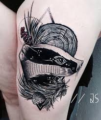 Jessica Svartvit Badger Tattoo Badger Tattoo Tattoos Body Art Tattoos