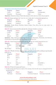 Our printable singular and plural nouns worksheets teach children in kindergarten through grade 4 to form nouns that refer to more than one. Class 8 English Grammar Chapter 4 The Noun For Session 2021 2022