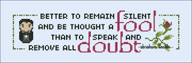 Abraham lincol cross stitch patterns. Abraham Lincoln Quote Digital Cross Stitch Pattern