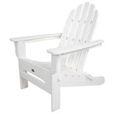 Trex Outdoor Furniture Cape Cod Classic White Folding Plastic Adirondack Chair Txa53cw The Home Depot In 2021 Trex Outdoor Furniture White Adirondack Chairs Outdoor Furniture