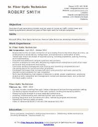Fiber Optic Technician Resume Samples Qwikresume