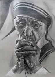 The missionary charity has over four thousand five hundred sisters that are active in one hundred thirty three countries. Mother Teresa 2 By Artist Sankar Das Charcoal Pastel Drawings On Paper