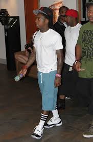 Revered for its luxurious color scheme and premium materials this jordan 11 quickly earned a tuxedo for your feet monicker that only helped increase the lore surrounding one of the greatest sneakers in history. Celebrity Feet Lil Wayne Air Jordan Xi Concord Sneakernews Com