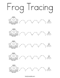 In this book you will find 26 unique lovely images! Frog Tracing Coloring Page Twisty Noodle
