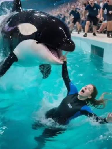 All that's needed is a sensational headline — who cares whether it's true or not. This is a picture of a girl named Jessica, about whom news is circulating that a dolphin