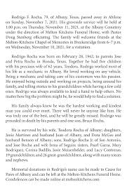Obituary information for Rodrigo Rocha